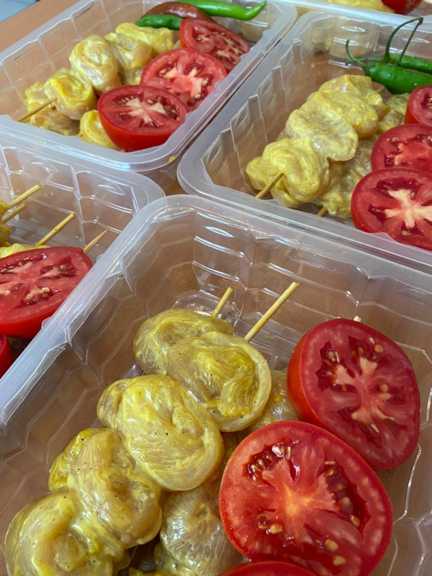 کباب مرغ حلزونی (ماهیتابه ای)